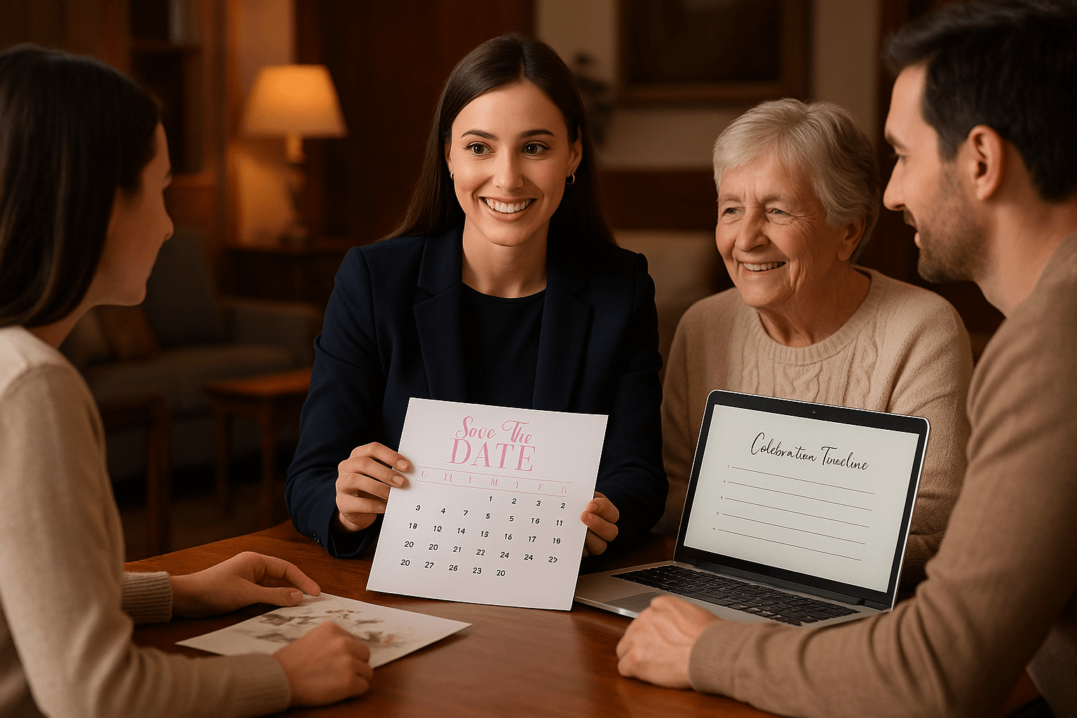 Professional celebration coordination services Victoria BC - Executive Home Care coordinator consulting with family for event planning