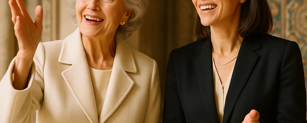 Senior woman with travel companion exploring cultural destinations and historical sites