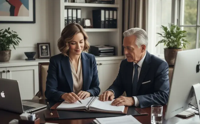 Executive life management and administration services for seniors in Esquimalt BC - professional care coordinator helping with paperwork and appointments in elegant home office