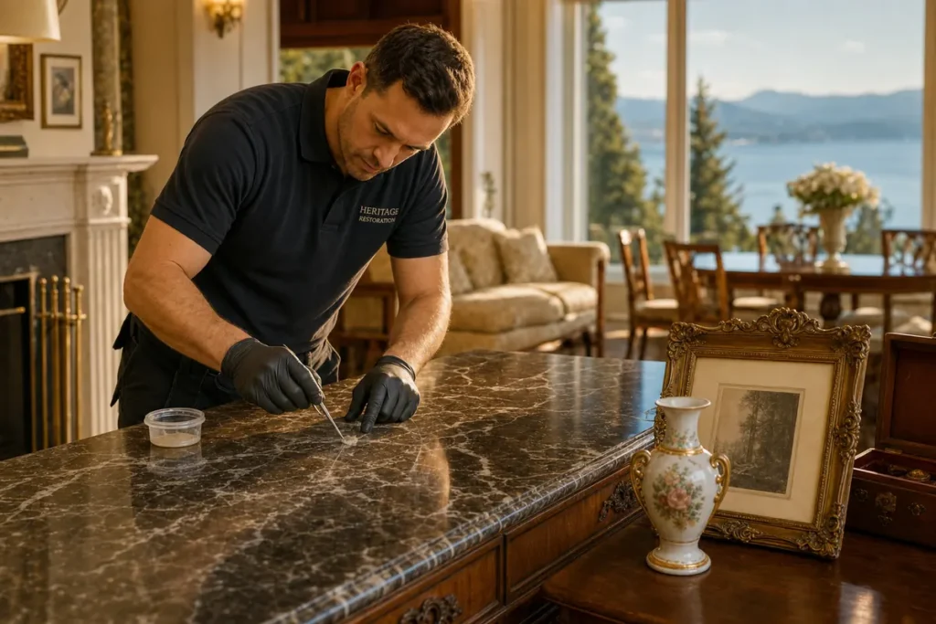 Advanced specialty surface crack repair and epoxy reconstruction in Victoria BC home