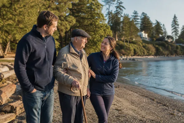 Cordova Bay Beach outing for Cordova Bay senior home care
