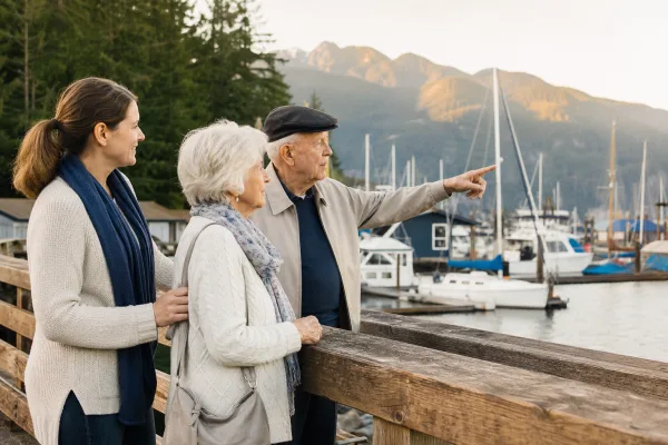 Deep Cove Marina outing for Deep Cove senior home care