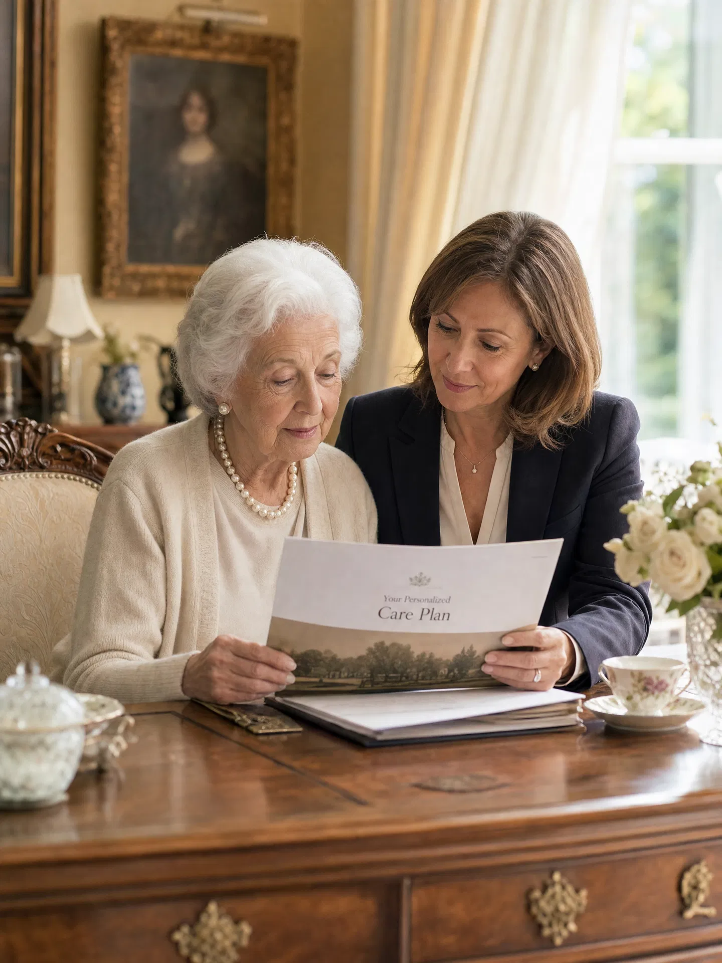 Family receiving premium home care from Executive Home Care