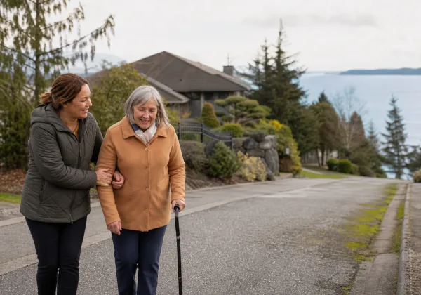 Fernwood Hillside senior home care on residential streets