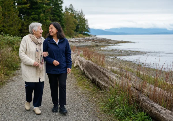 Lantzville senior home care near coastal scenery and beaches