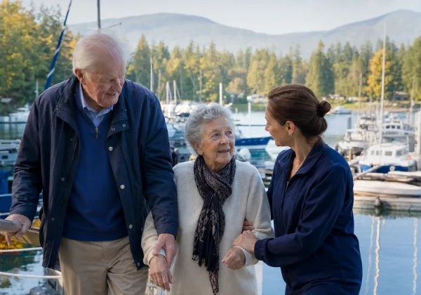 Maple Bay senior home care near marina and waterfront lifestyle