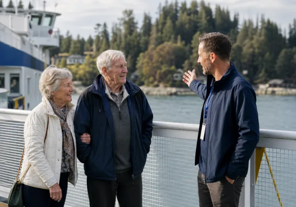 Mayne Island senior home care with BC Ferries access