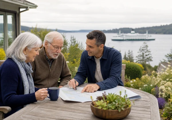 Pender Island senior home care with ferry access from Swartz Bay