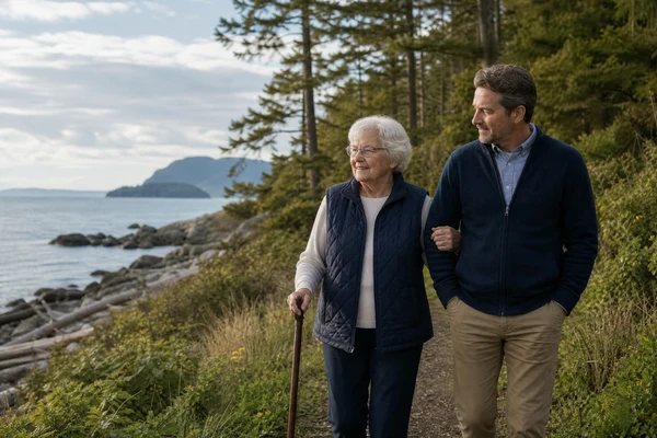 Local shops and errands for Pender Island senior home care