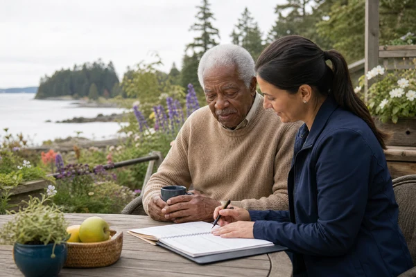 Ferry travel planning for Saturna Island senior home care