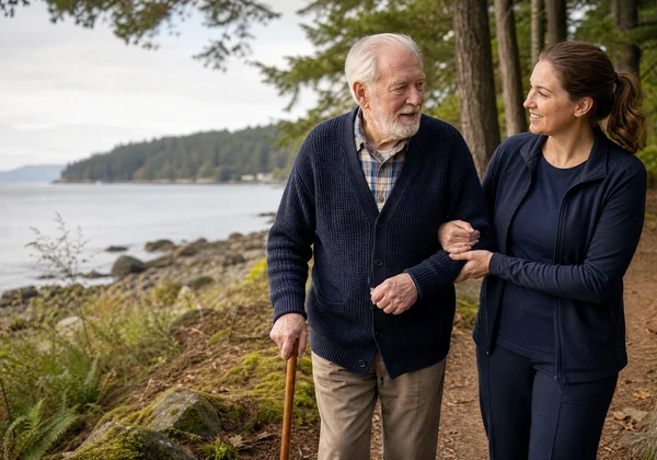Saturna Island senior home care in a smaller island community
